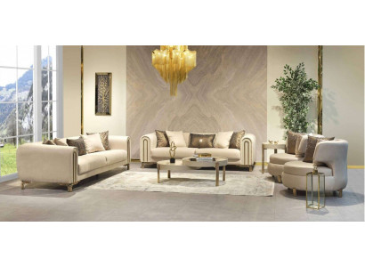 Bankstel 3+3+1 zitter Zitkussen Bankstel Set Design Bank Nieuw 4-delig. Stof